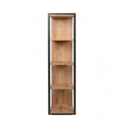 Cubic oak oak bookcase with anthracite profiles 107x39xh.145 cm