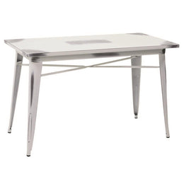 Bristol industrial style table with antique white top h76 cm