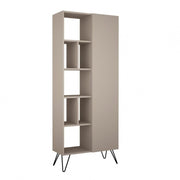 Dove gray bookcase with Jedda door 80,6x29.6xh.191 cm