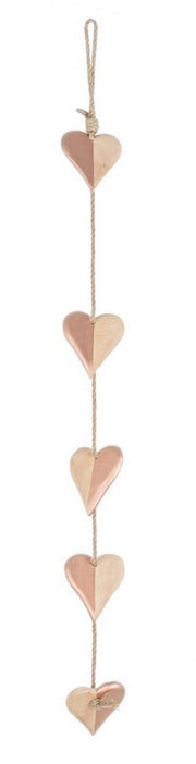 6x Alloy Heart String 90cm