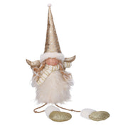 Sitting angel in gold fabric cm24x13h70