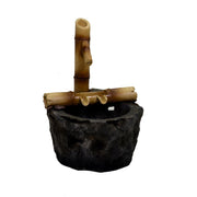 Resin rock and bamboo fountain with Led
