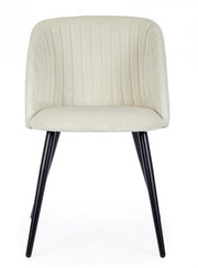 2x Queen Velvet Chair White