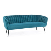 Peacock blue 3 seater sofa
