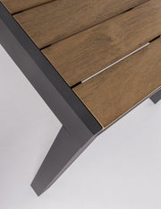 Elias extendable table in aluminum 140-200x90 cm