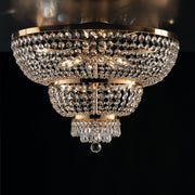 Imperial ceiling lamp in iron and gold brass with eight lights 65x h48 cm