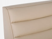 Beige corner armchair in design style wood