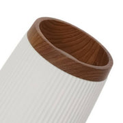 Elegant London toothbrush holder in white and wood premium series.