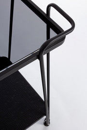 Zaira trolley in black metal