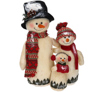 White snowman family fabric doorstop cm27x37