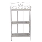 New jessica metal shelf 3 floors white brush cm47x23,5h90
