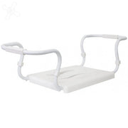 Adjustable White Painted Steel Bathtub Seat 19 x 26 x 65.5 cm