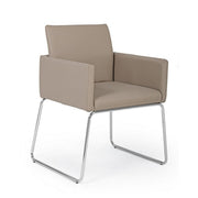 Chair with armrests in faux leather Tortora SIXTY 60x54x h80.5 cm