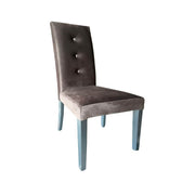 Montecarlo chair with 3 gray velvet buttons