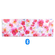 Modern painting bluetooth print fuchsia flowers cm 150 x 50 x 4