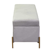 Light gray velvet bench cm115x40h45