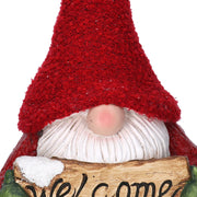 Resin gnome with red sign cm21,5x19h50