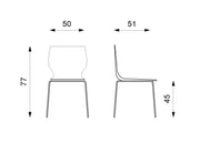 Green polypropylene chair