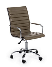 Office armchair with armrests Perth brown in eco-leather