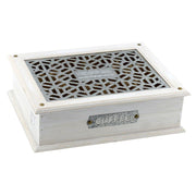 Rectangular 12-seater elettra wooden coffee box cm32x26h9,5