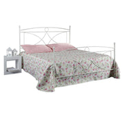Iron bed one and a half with footboard White ALICE 126x208x h128 cm