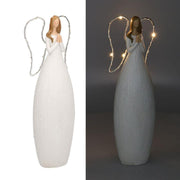 White resin angel with led cm10x7h30