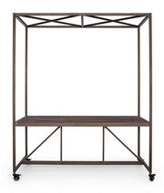Industrial display table with roof 180x220h cm