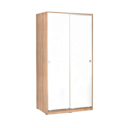 SWD4362024 wardrobe with coat hanger and white and oak sliding doors