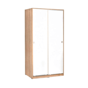 SWD4362024 wardrobe with coat hanger and white and oak sliding doors