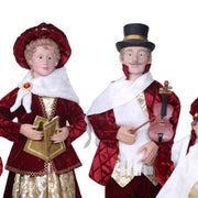 Singers family bordeaux fabric set 4pcs cm34x22h95