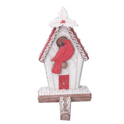 Resin house with white bird 13x11,5x25 cm