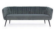 Avril 3-seater gray velvet sofa