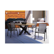 Brandon FSC Wood Table for Outdoor diam. 150 cm x h77.5