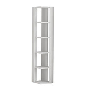 Nati white corner bookcase 5 shelves