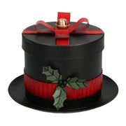 Round hat black metal box cmø25h19