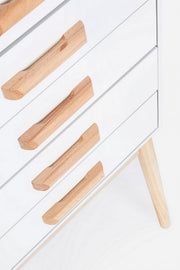ORDINARY white chest of drawers 5 drawers 88h cm