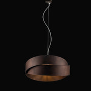Suspension chandelier in iron Graphite Brown two lights 46x h22 cm