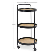 Jerrod 3 Shelf Vintage Trolley