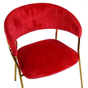 Armchair in red Brendeburg velvet