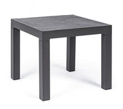 Anthracite coffee table in industrial style cm 50x50