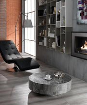 Modern gray stone coffee table cm 85 x 85 x h 28