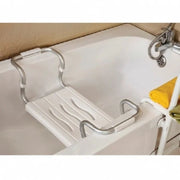 Adjustable White Aluminum Bathtub Seat 19x26x65.5 cm