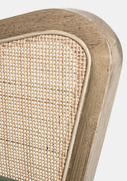 Virna green velvet vintage wooden armchair