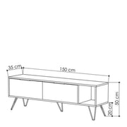 Furoki tv stand oak color 150x50