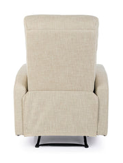 Iris beige fabric manual recliner armchair