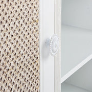 Sideboard with door and three shelves White MONTIEL 66x30x h64.5 cm