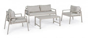 Ivory garden lounge with removable cushions