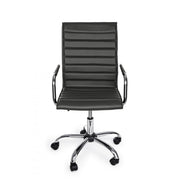 Office armchair with armrests Perth dark gray in eco-leather