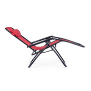 Martin red deck chair for outdoor use