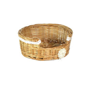 Lorraine plate holder with lace and white flower cm25x25x10h6